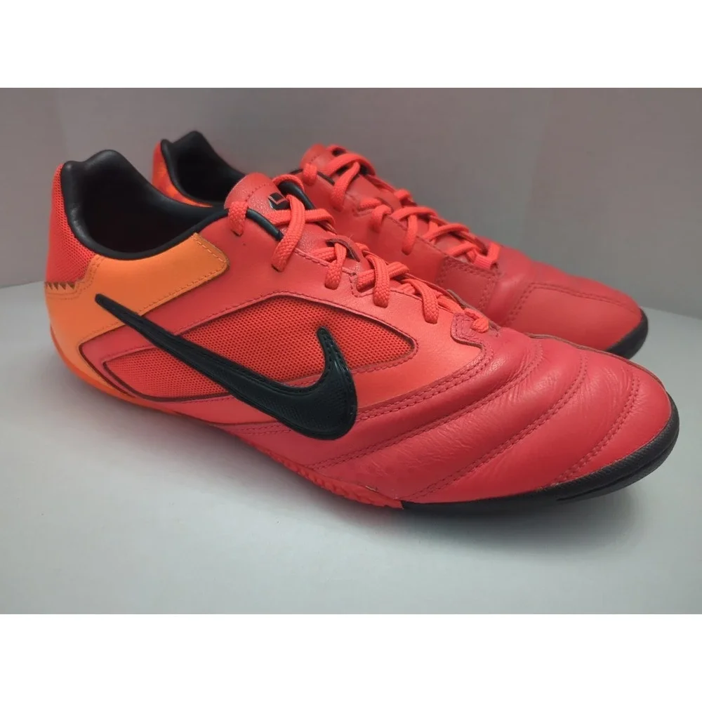 Nike 5 Elastico Pro IC Indoor Soccer Shoes Sz 7 Red Orange 415121-608